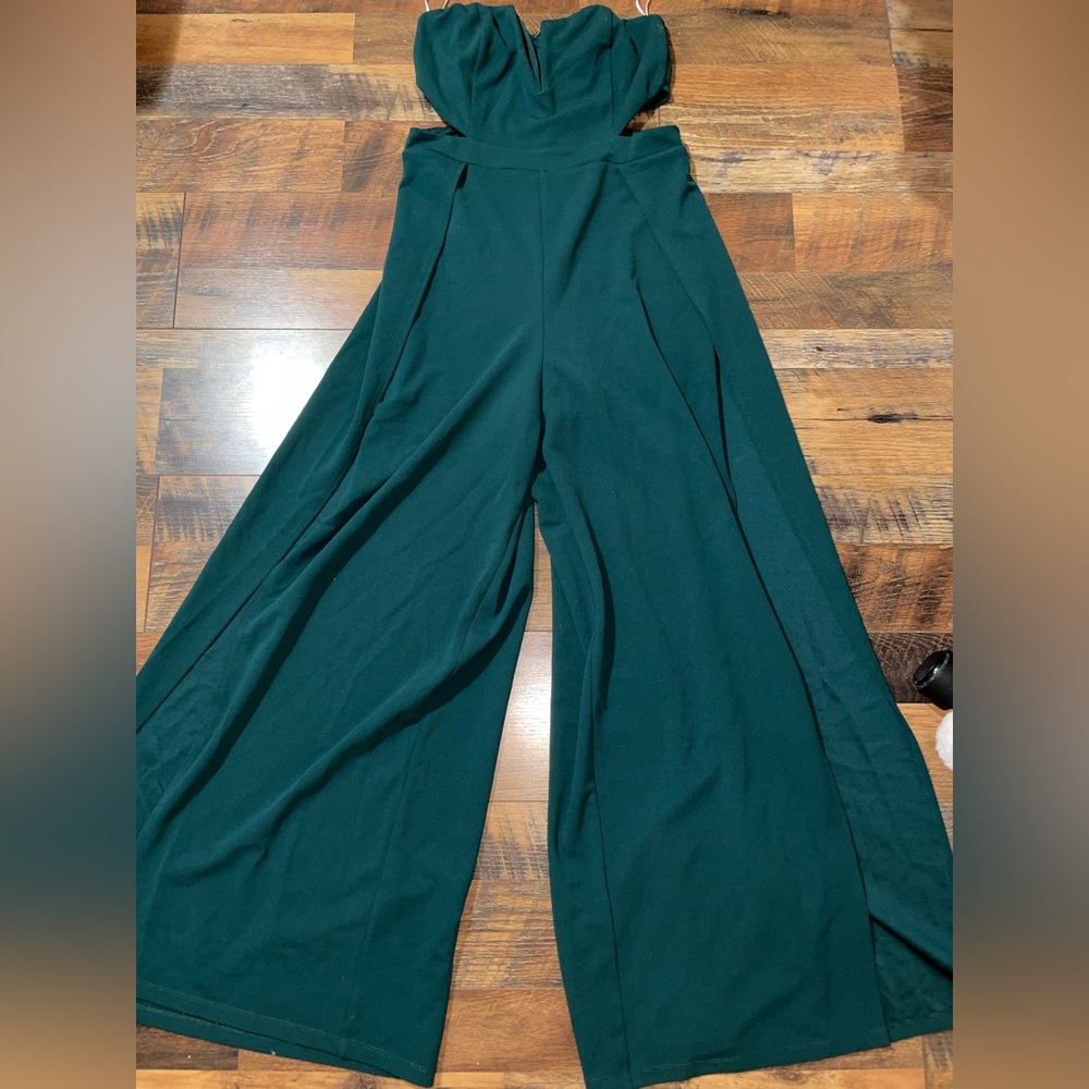 Lulus Emerald Green Strapless Jumpsuit